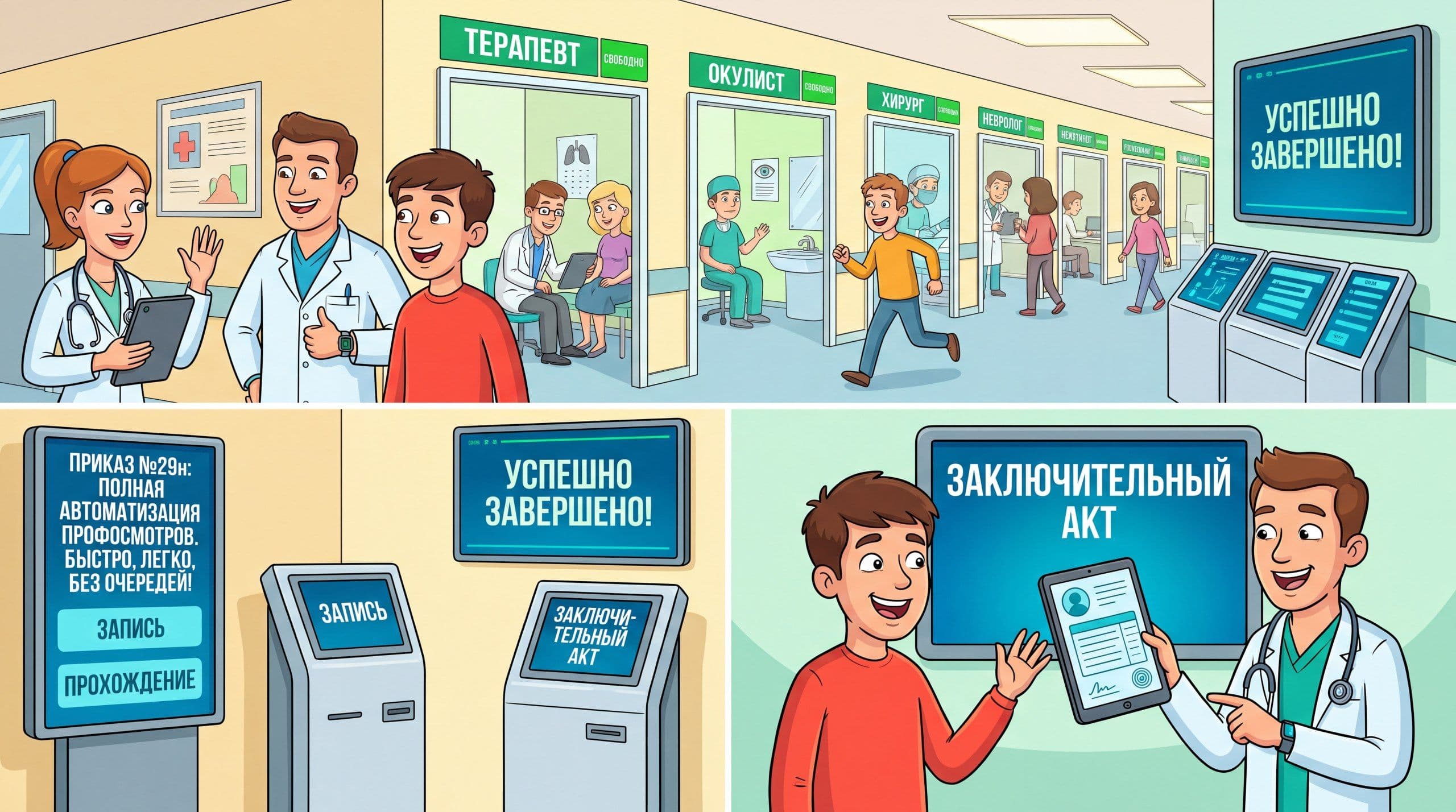 Приказ №29н: полная автоматизация профосмотров от записи до заключительного акта