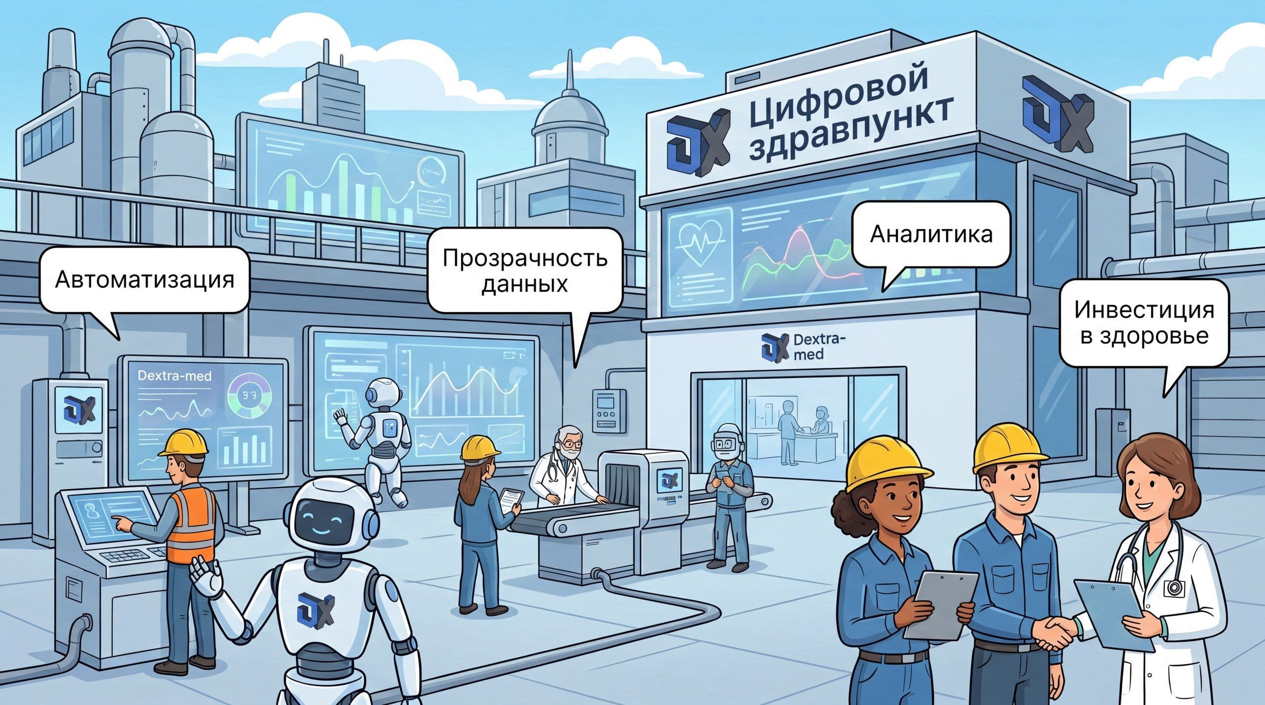 Цифровой здравпункт: как МИС DEXTRA-MED помогает в организации медицинского сопровождения на промышленном объекте